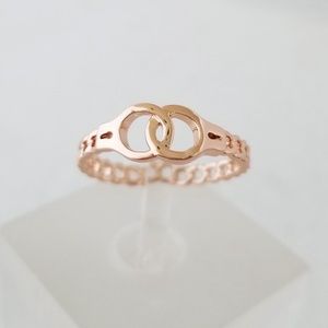 Rose Gold Handcuffs Ring